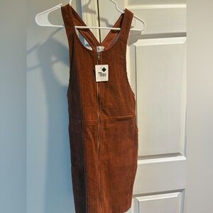 Cozy Casual Rust Corduroy Mini Dress